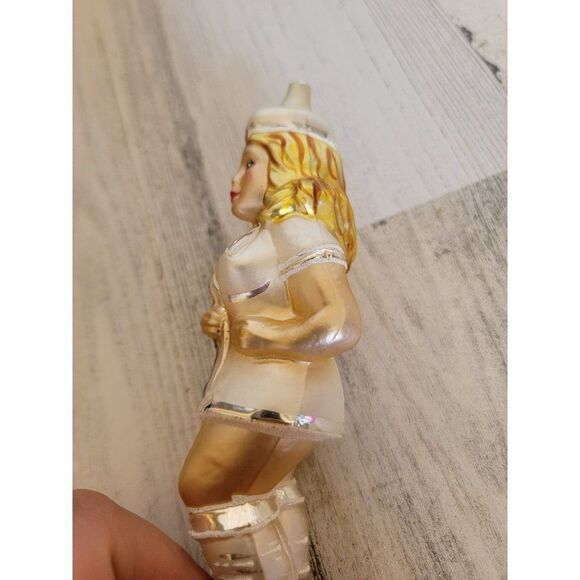 Inge nurse hospital blown glass ornament Xmas glitter - Picture 7 of 9